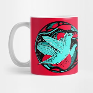 Turqred Circle of The Hummingbird Mug